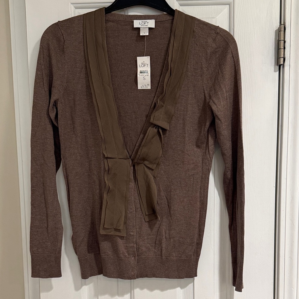 LOFT Brown Cardigan Sweater